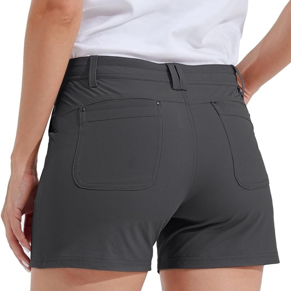Willit Women's Golf Athletic Hiking Water Resistant Shorts with Pockets - Picture 8 of 12